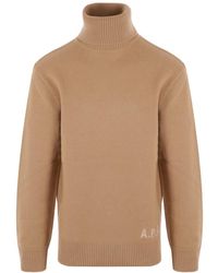 A.P.C. - Roll-Neck Knitted Jumper - Lyst