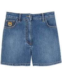 Moschino - Teddy Bear Patch Denim Shorts - Lyst