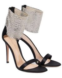 Gianvito Rossi - Satin Single Strap High Heel Sandals - Lyst