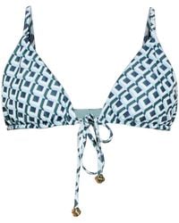 CASABLANCA - Lace-Up Bikini Top - Lyst