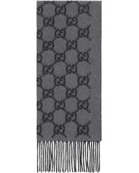 Gucci - Monogrammed Fringed Scarf - Lyst