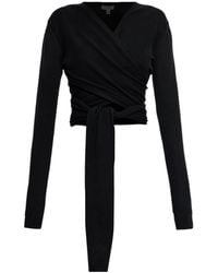 Alaïa - Alaïa Long Sleeve Decorative Tie Top - Lyst