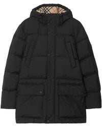 Burberry - Long Sleeved Hooded Down Jacket - Lyst