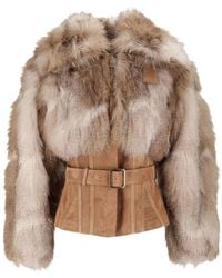 Elisabetta Franchi - Fur-Effect Bustier Jacket - Lyst