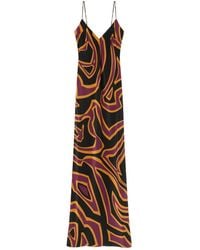 PUCCI - Pucci Labirinto Print Crêpe De Chine Dress - Lyst