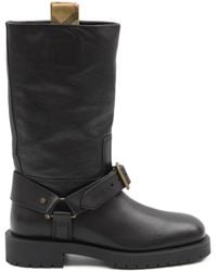 Burberry - Saddle Buckle Detailed Boots - Lyst