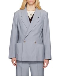Lemaire - Long-Sleeved Double-Breasted Blazer - Lyst