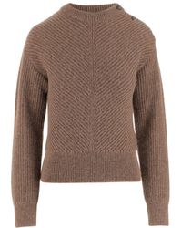 Bottega Veneta - Chevron Motif Knit Jumper - Lyst