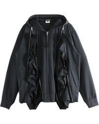 Comme des Garçons - Ruffled Zip-Up Hoodie - Lyst