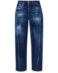 DSquared² - Straight-Leg Distressed Jeans - Lyst