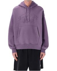 Stussy - Drawstring Hooded Sweatshirt - Lyst