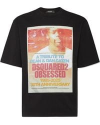DSquared² - Graphic Printed Crewneck T-Shirt - Lyst