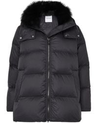 Yves Salomon - Hooded Puffer Jacket With A Fox Fur Collar - Lyst