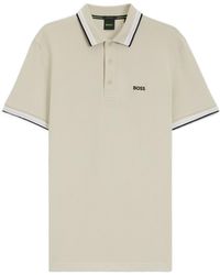BOSS - Tipped Logo Polo Shirt - Lyst