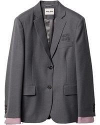 Miu Miu - Single-Breasted Suit Jacket - Lyst