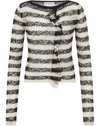 Dior - Marinière Ruffled Sweater - Lyst
