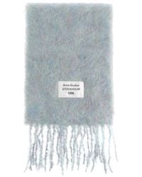 Acne Studios - Logo Patch Fringed-Edge Scarf - Lyst