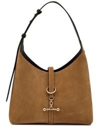 Strathberry - Suede Bar-Detail Shoulder Bag - Lyst