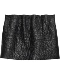 Prada - Nappa Leather Mini Skirt - Lyst