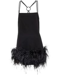 The Attico - Fujiko Feather-Trimmed Minidress - Lyst
