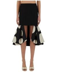 Nina Ricci - Double Ruffles Midi Skirt - Lyst