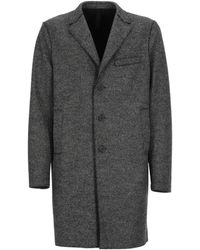 Harris Wharf London - Herringbone Single-Breasted Coat - Lyst