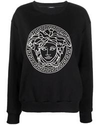 Versace - Medusa Head-Printed Crewneck Sweatshirt - Lyst