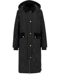 Barbour - Quilted Hooded Long Coat - Lyst