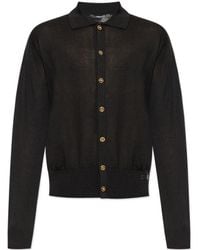 Versace - Collared Button-Up Cardigan - Lyst