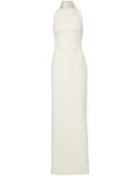 Safiyaa - Holliana Satin-Trimmed Crepe Gown - Lyst