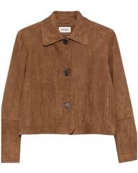 Arma - Suede Button-Front Jacket - Lyst