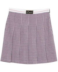 Marni - Check-Patten Pleated Skirt - Lyst