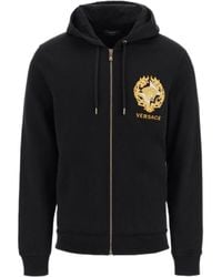 Versace - Medusa Print Detail Zip-Up Hoodie - Lyst