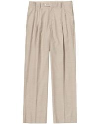 AURALEE - Pleated Wide Leg Trousers - Lyst