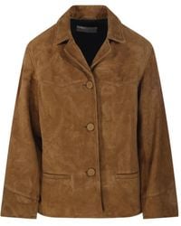 Tory Burch - Single-Breasted Suede Blazer - Lyst