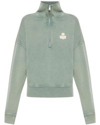 Isabel Marant - Isabel Marant Étoile Ross Logo Half-Zip Sweatshirt - Lyst