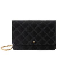 Elisabetta Franchi - Embroidered Small Shoulder Bag - Lyst