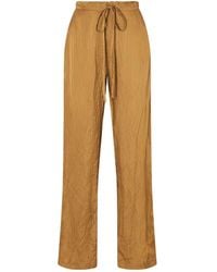 KHAITE - Rohen Crinkled-Voile Pants - Lyst