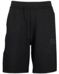 EA7 - Elastic Waist Shorts - Lyst