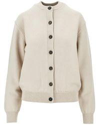 Jacquemus - Logo Intarsia Button-Up Cardigan - Lyst