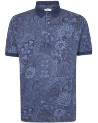 Etro - Arnica Paisley Short-Sleeved Polo Shirt - Lyst