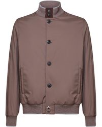 Fedeli - Long Sleeved High Neck Bomber Jacket - Lyst