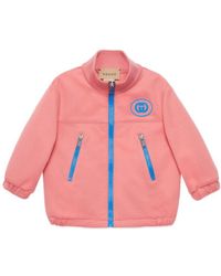 Gucci - Logo-Patch Zip-Up Jacket - Lyst