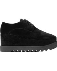 Stella McCartney - 55Mm Elyse Velvet Platform Lace-Up Sneakers - Lyst