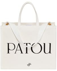 Patou - Logo Printed Large Tote Bag - Lyst