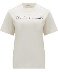 Moncler - Logo Embellished Crewneck T-Shirt - Lyst