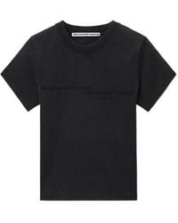 Alexander Wang - Cropped Logo T-Shirt - Lyst