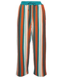 La DoubleJ - Vertical-Stripe Cropped Trousers - Lyst