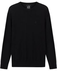 ARMANI EXCHANGE - Logo-Embroidered Sweater - Lyst