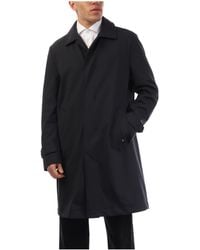 BOSS - Spread-Collar Mid-Length Trench Coat - Lyst